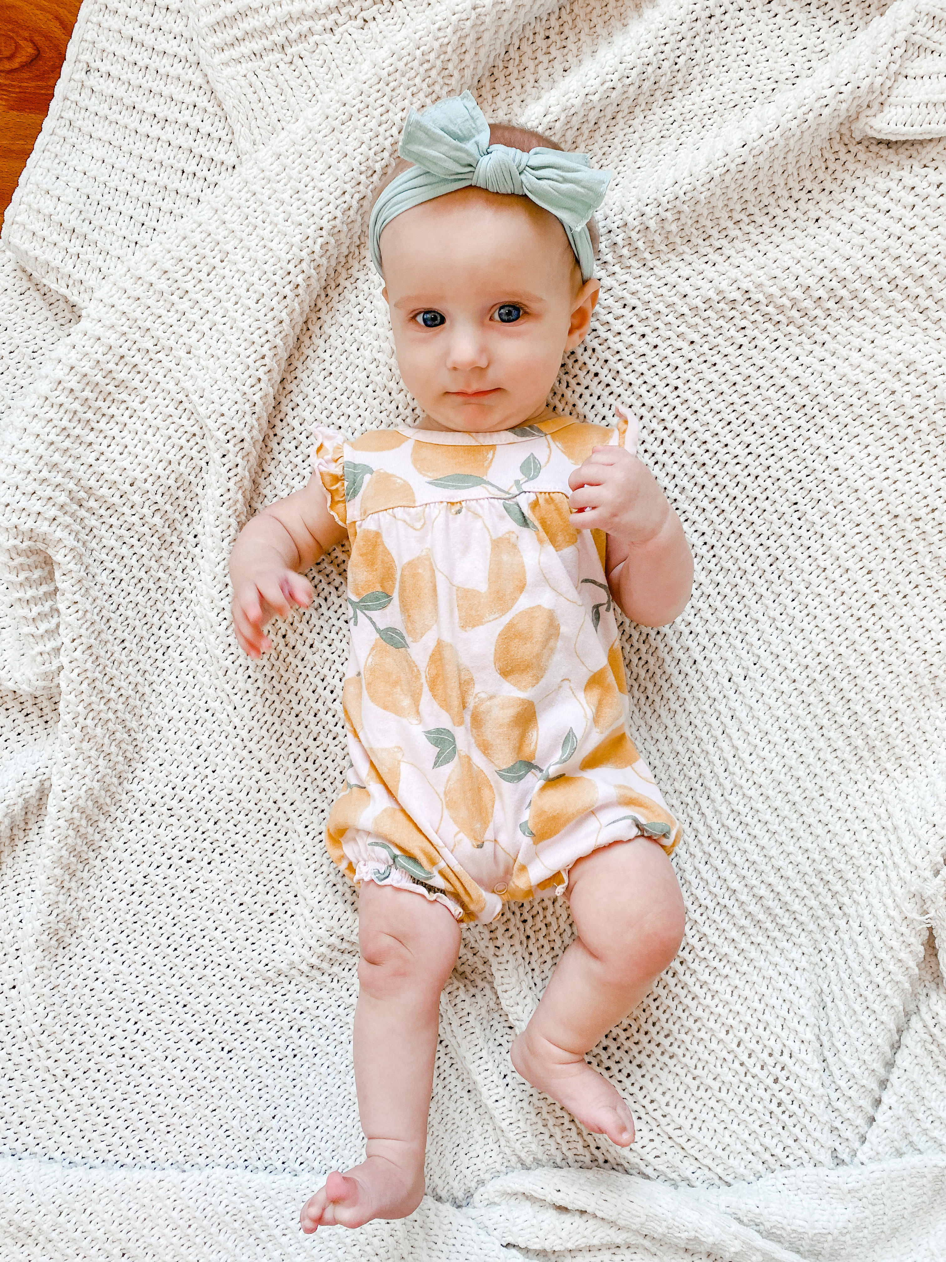 baby girl romper lemons